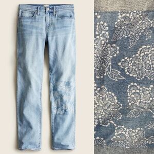 NWT J. Crew Slouchy Boyfriend Jeans in Norwich Patchwork Size 27/4